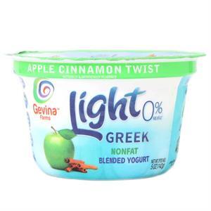 Mehadrin Greek Light 0% Nonfat No Sugar Blended Apple Cinnamon Yogurt