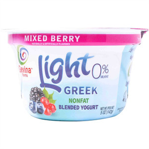 Mehadrin Greek Light 0% Nonfat No Sugar Blended Mixed Berry Yogurt