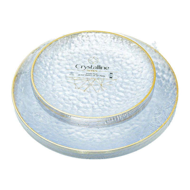 Plates Combo Clear & Glitter