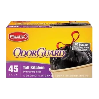 Trash Bags Tall Kitchen Black
