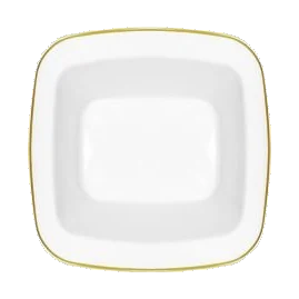 Bowls Square White & Gold 12 oz