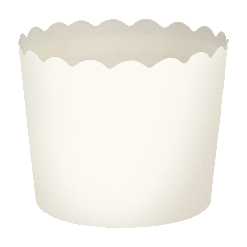 Baking Cups White Scalloped