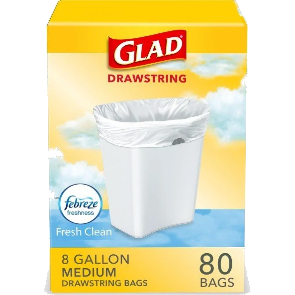 Glad Medium Drawstring Bags