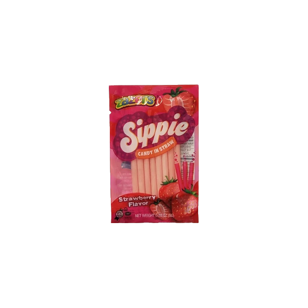 Sippie Strawberry Candy Straws