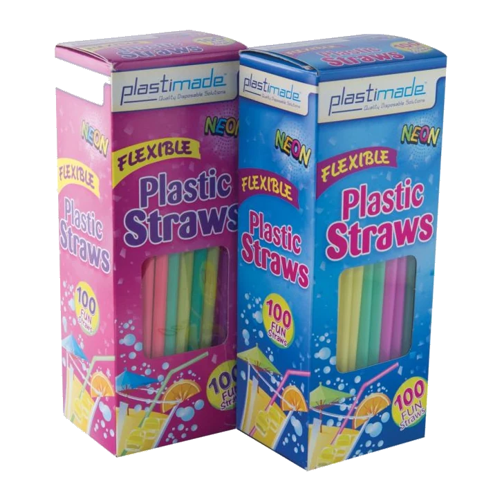 Neon Flexible Straws