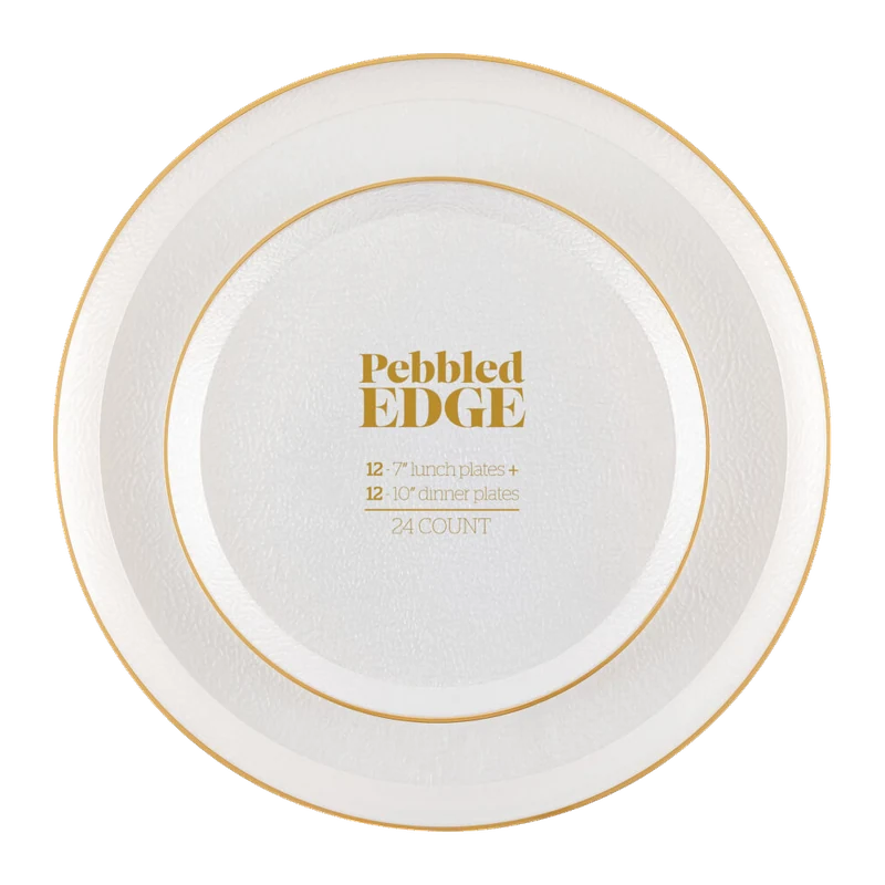 Plates Combo Pebbled Edge