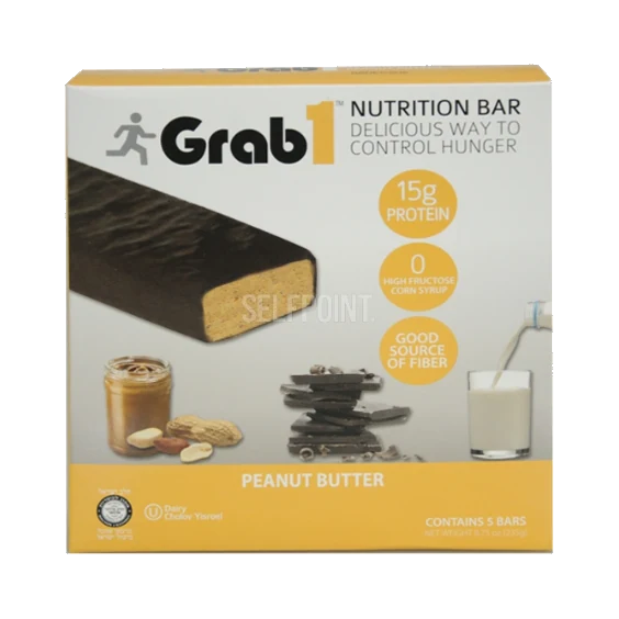 Briut Grab-1 Nutrition Bar, Peanut Butter