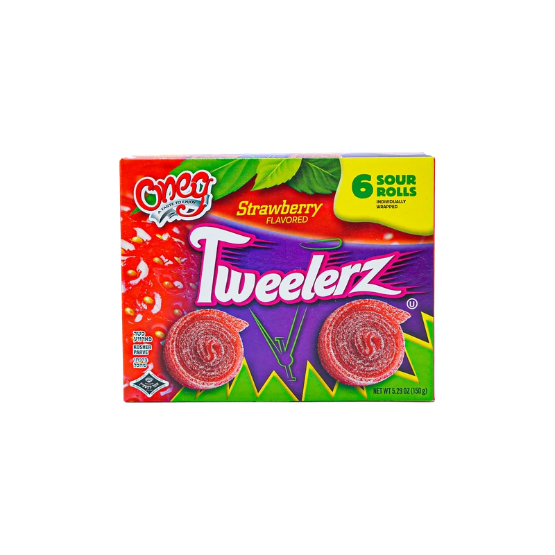 Tweelerz Sour Rolls Strawberry Fruit