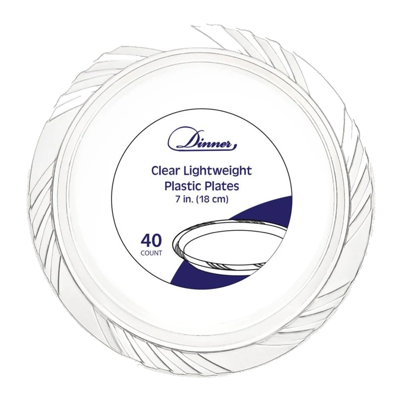Clear Plastic Plates 7 in