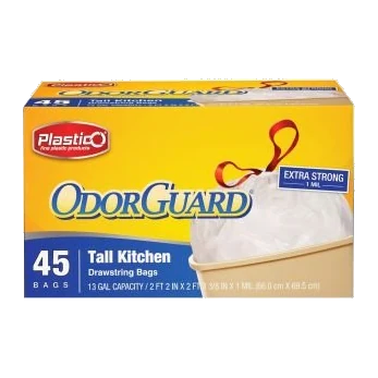 Trash Bags Tall Kitchen White