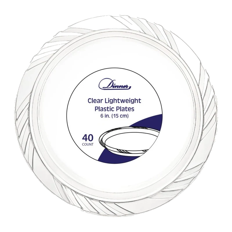 6" Clear Plastic Plates