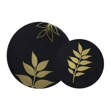 Plates Combo Gold Leaf Black