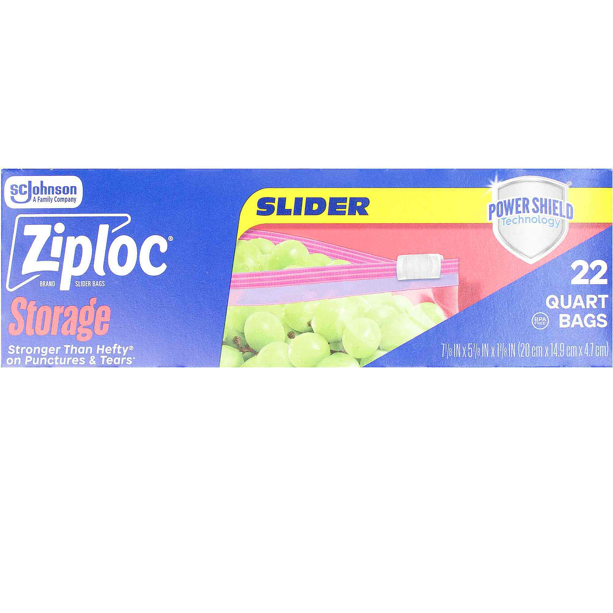 Ziploc Easy Zip Storage Quart Bags
