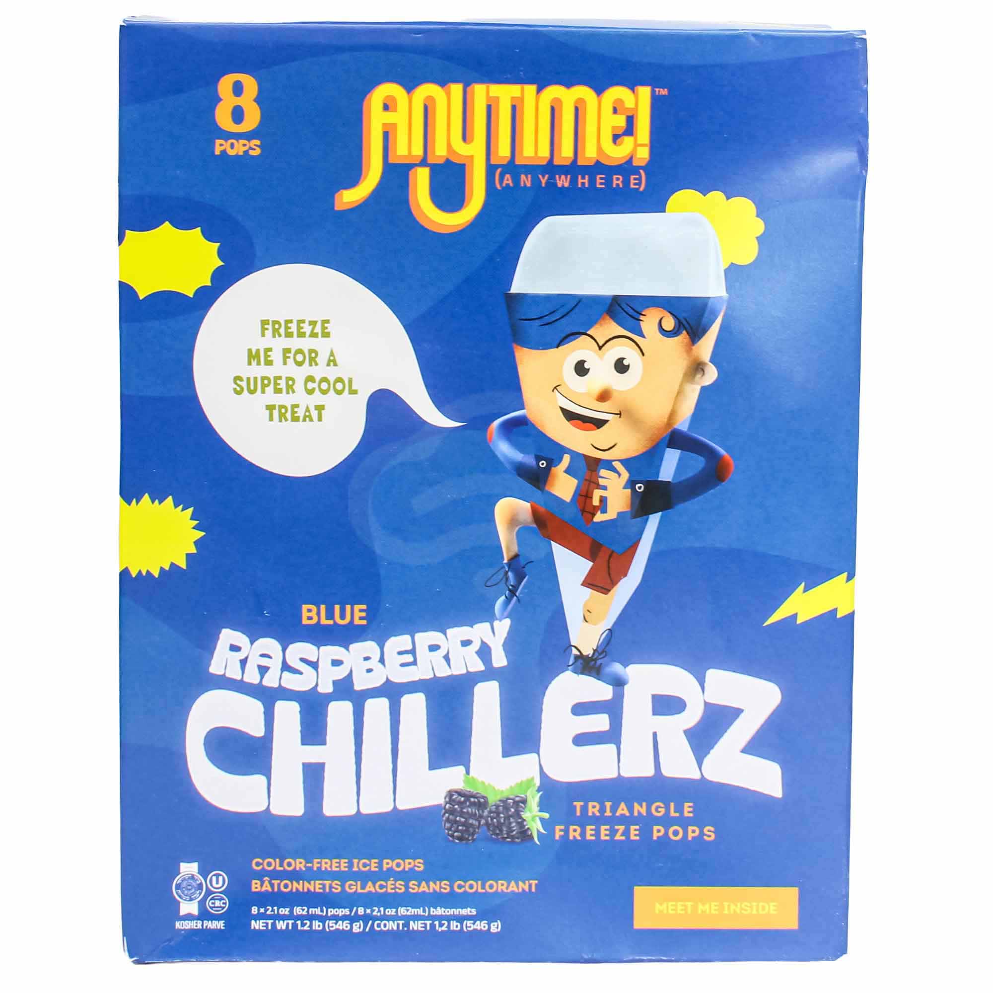 Anytime Chillerz Freeze Pops Blue Raspberry