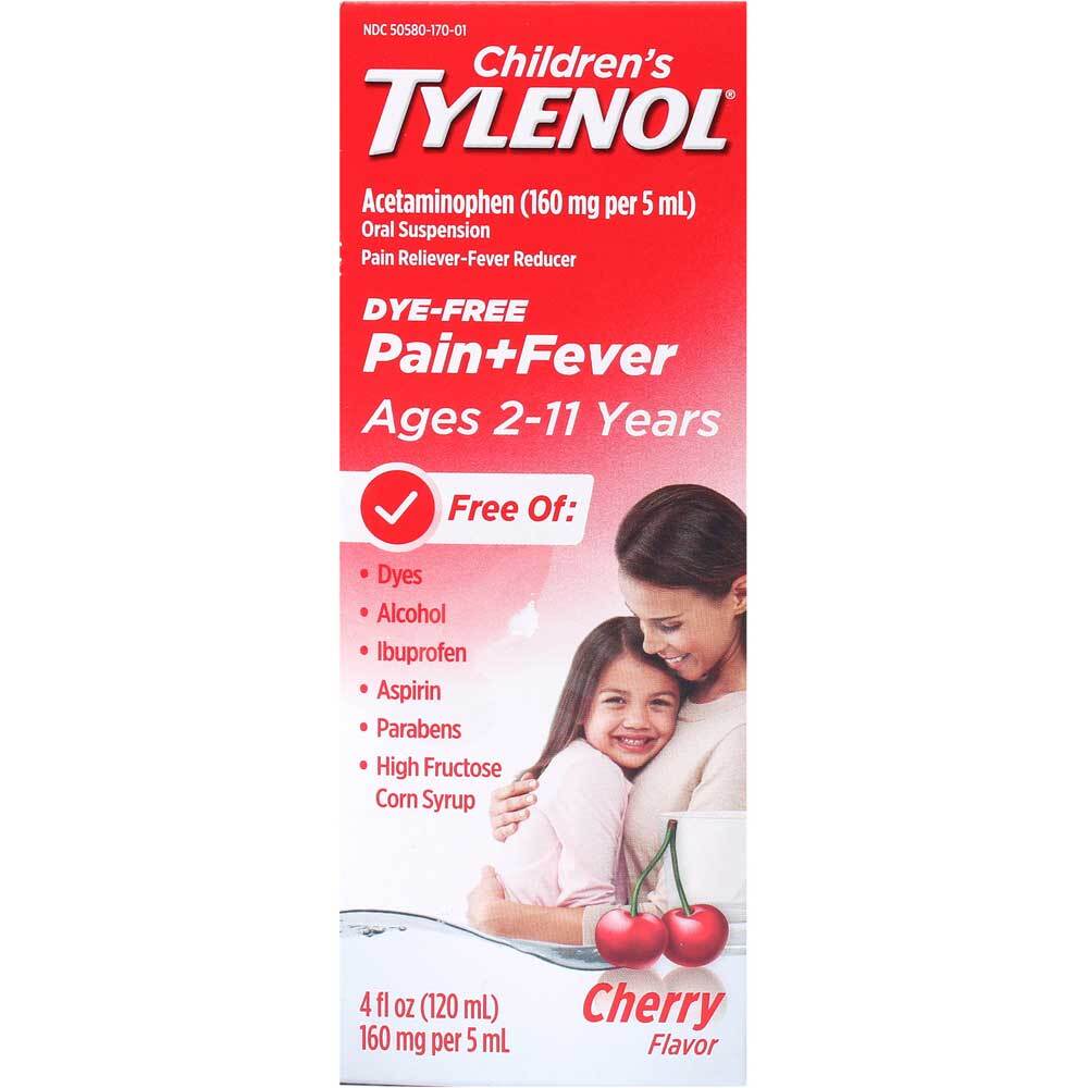 Tylenol Child Cherry Dye Fre
