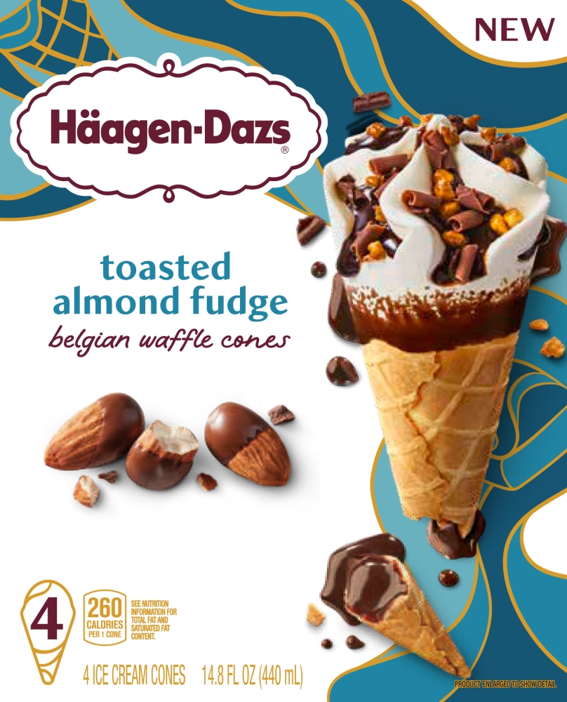 Toasted Almond Fudge Cones