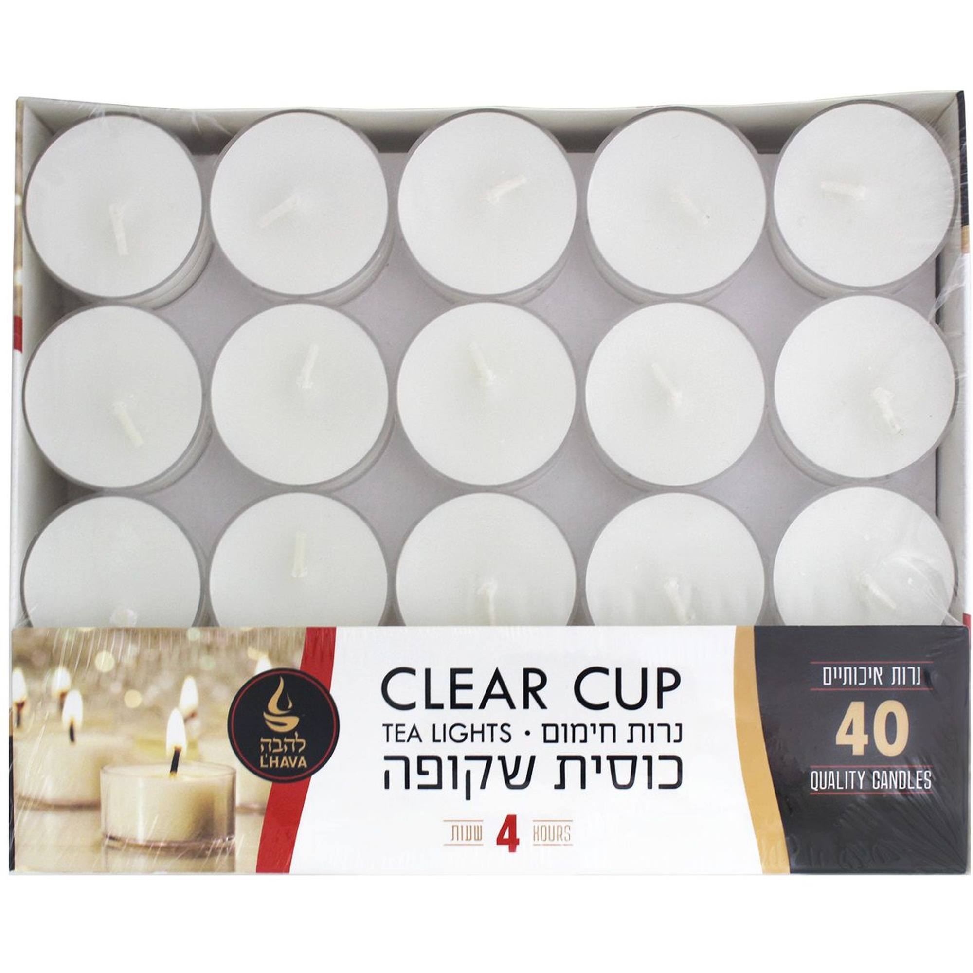 Tea Lights Clear Cups 4hr