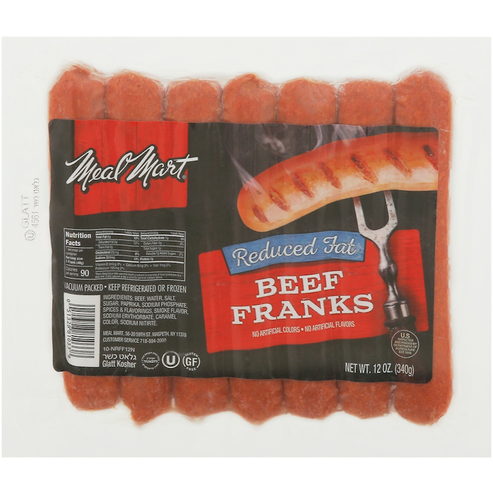 Beef Franks Reduced Fat