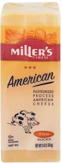 Yellow American Cheese 108 Slice