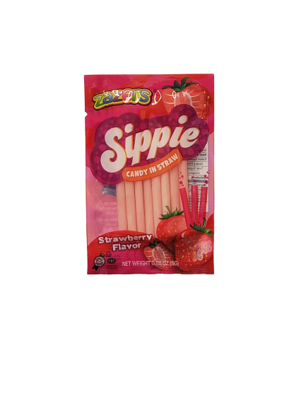 Sippie Strawberry Candy Straws