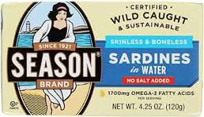 Sardines Skinless & Boneless in Water, No Salt